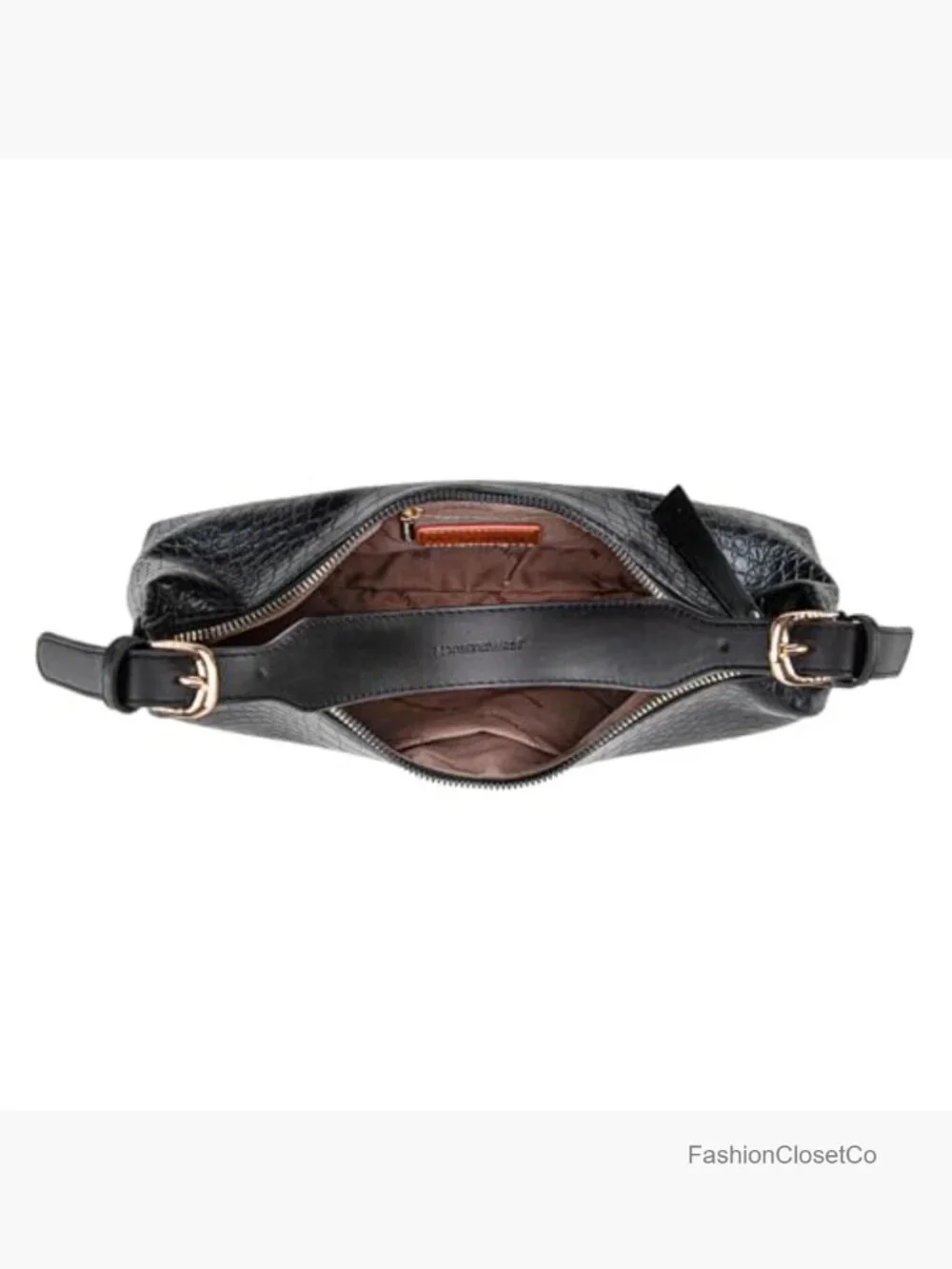 Faux Leather Crescent Hobo Bag Shoulder Purse Crossbody Medium